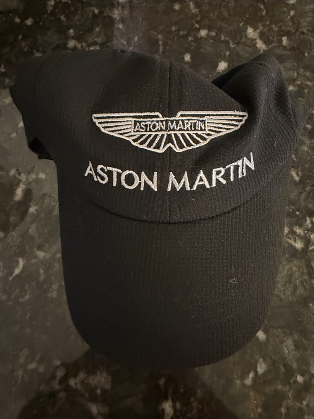 Aston Martin Black Embroidered Logo Baseball Cap